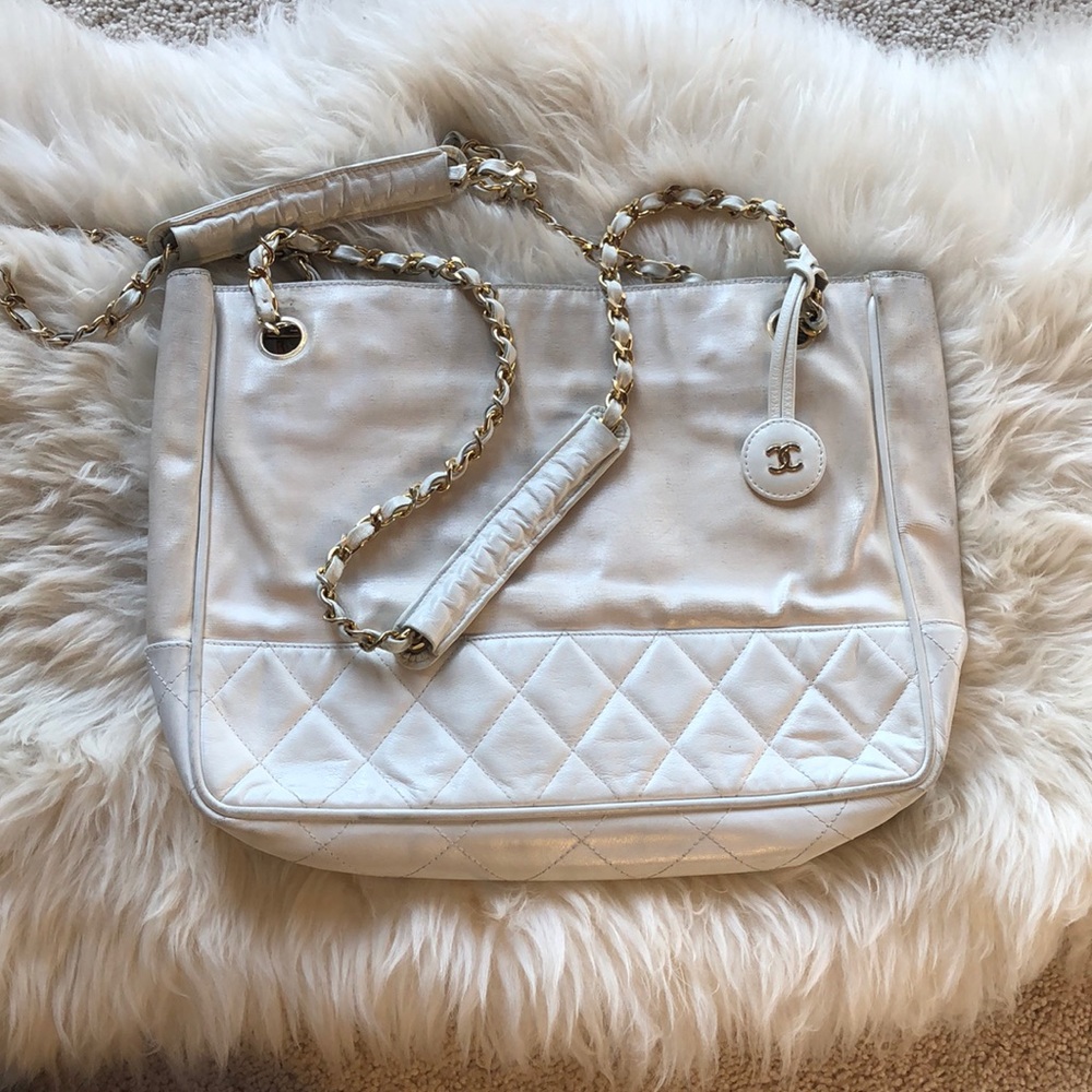 Vintage Chanel Handbag, White
